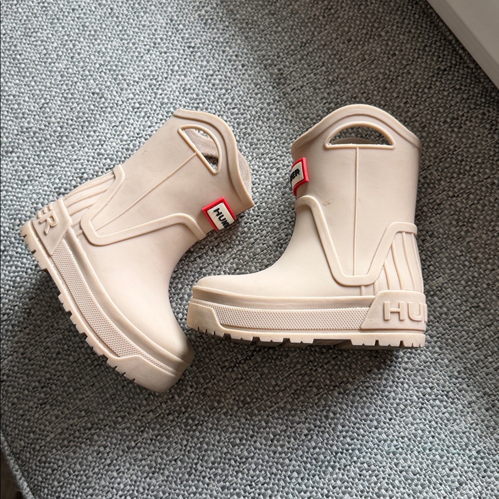 Hunter Toddler Beige Rain Boots